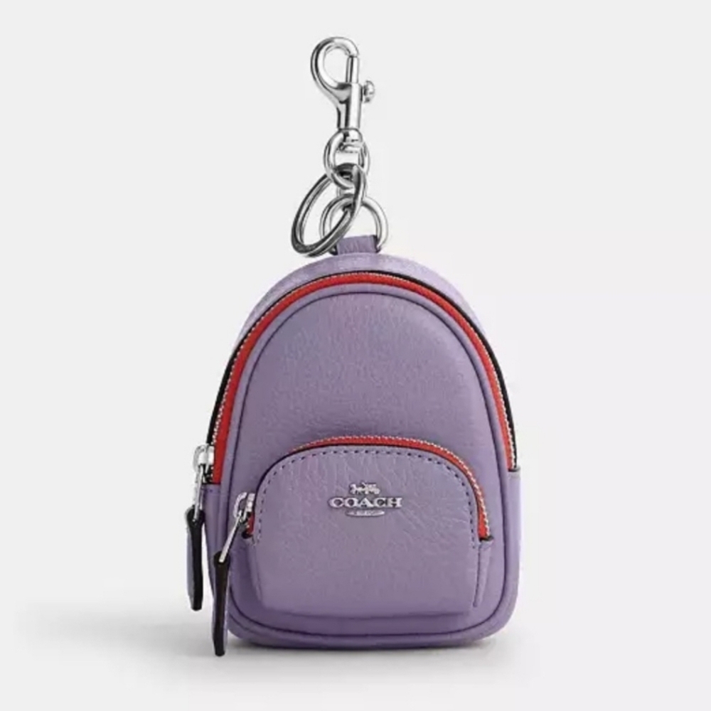 NWT Coach Mini Court Backpack Keychain Charm